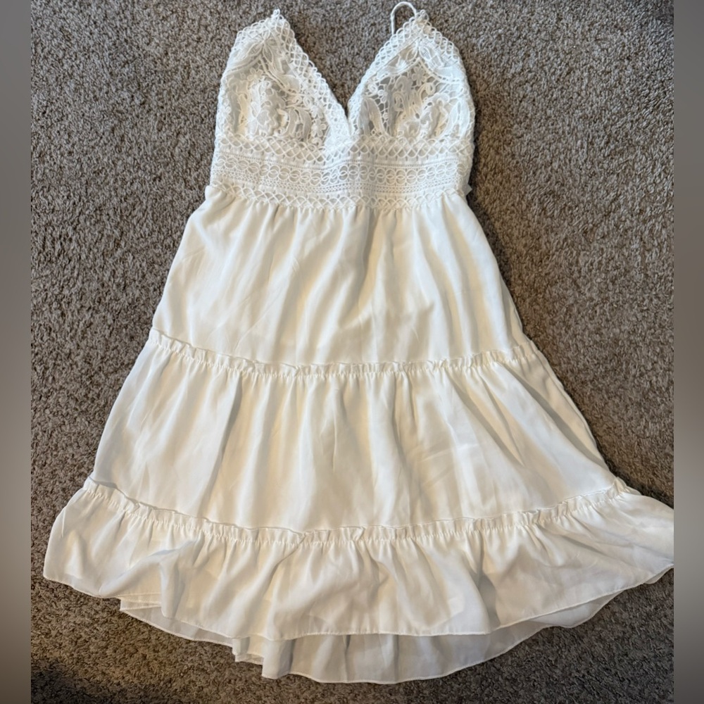 Wish White Ruffled Fabric